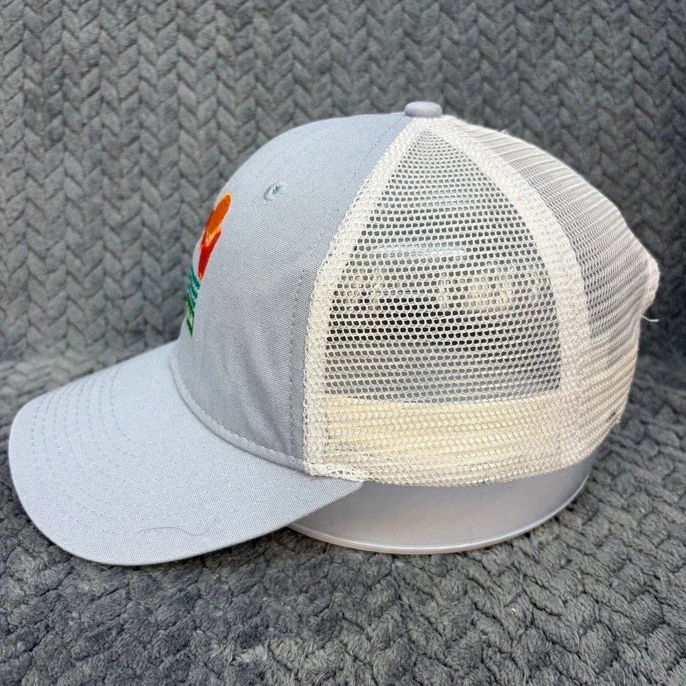Moosejaw Ouray Sportswear Trucker Hat Blue Mesh Snapback Mountain Graphic Cap